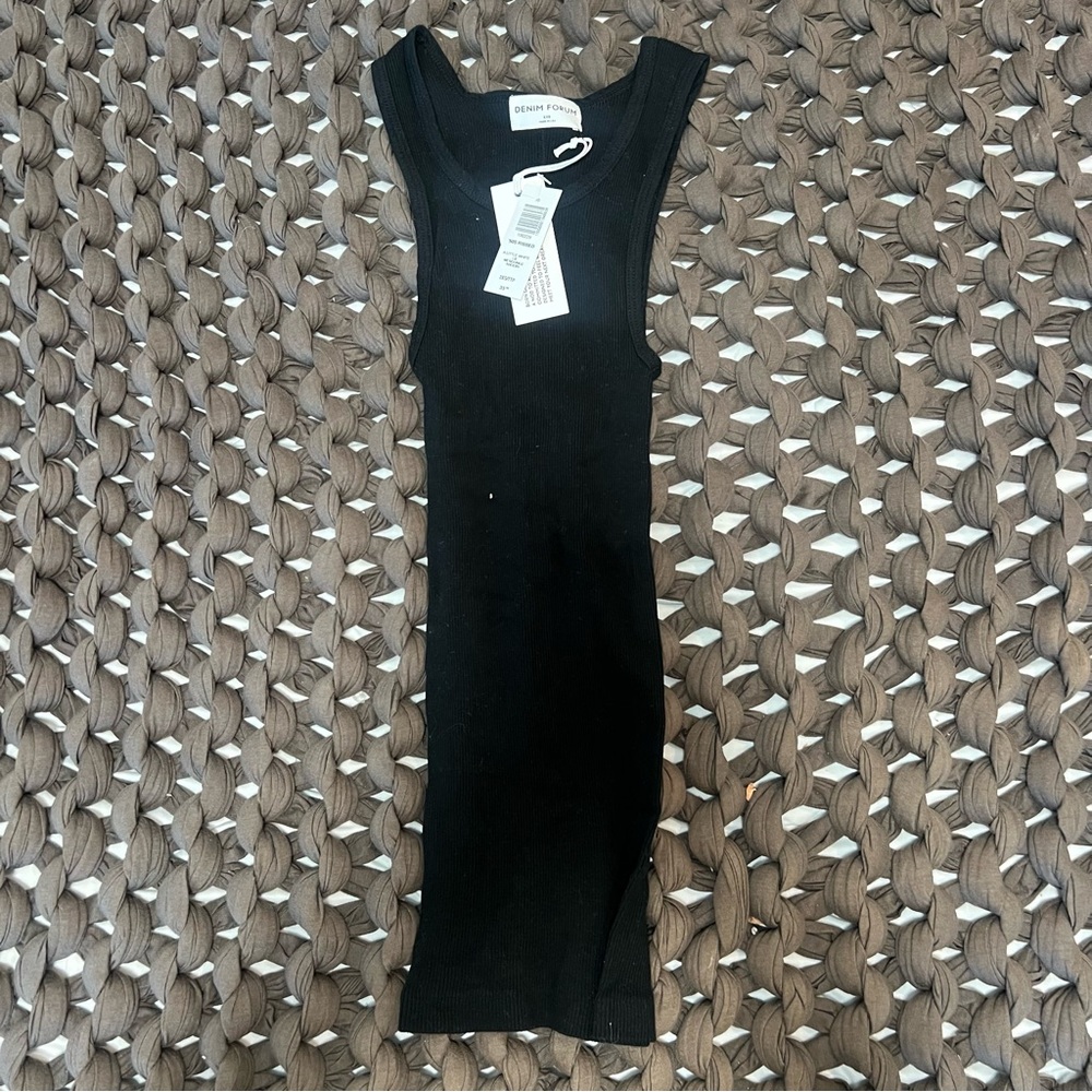 Denim Forum Black Midi Dress